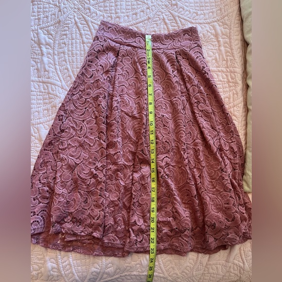 Pink Lace A Line Skirt, Size Small - Picture 11 of 11